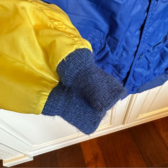 Vintage 90s Polo Ralph Lauren Color Block Jacket Blue Yellow Rare Y2K Logo Nylon - Picture 4 of 12